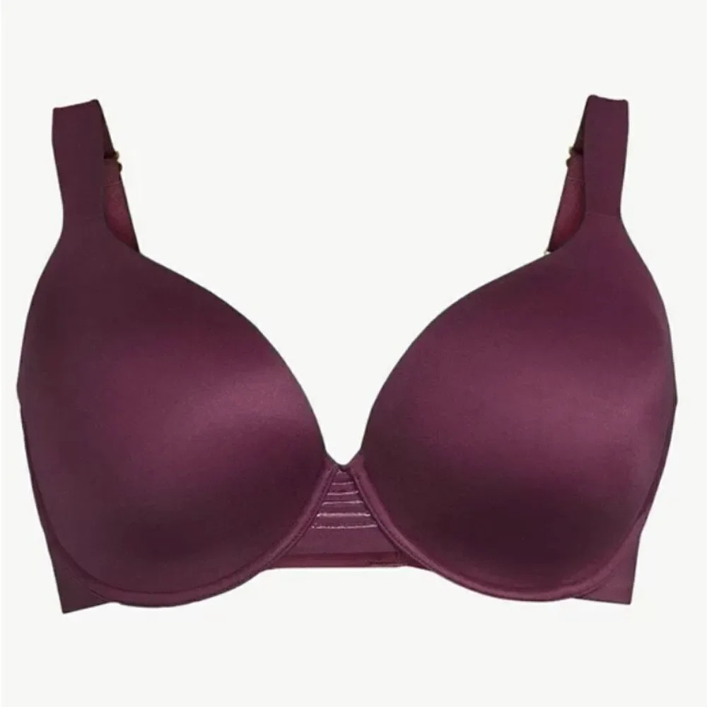 Joyspun Ladies Plus Size Underwire T-Shirt Bra Burgundy Size 38DDD